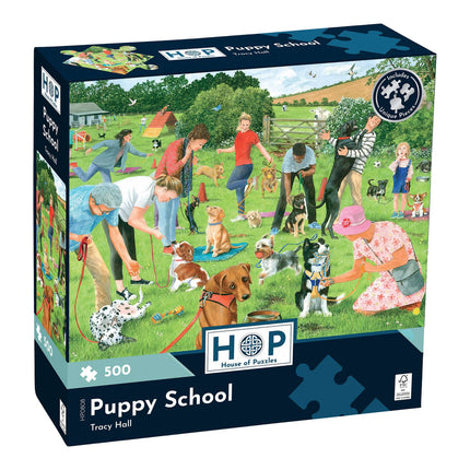 The House of Puzzles Puppy School Puzzel 500 Stukjes