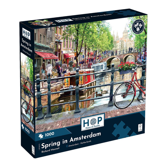 The House of Puzzles Spring in Amsterdam Puzzel 1000 Stukjes