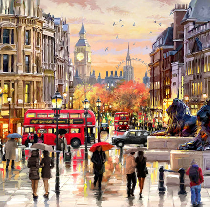 The House of Puzzles Twilight in Trafalgar Square Puzzel 1000 Stukjes