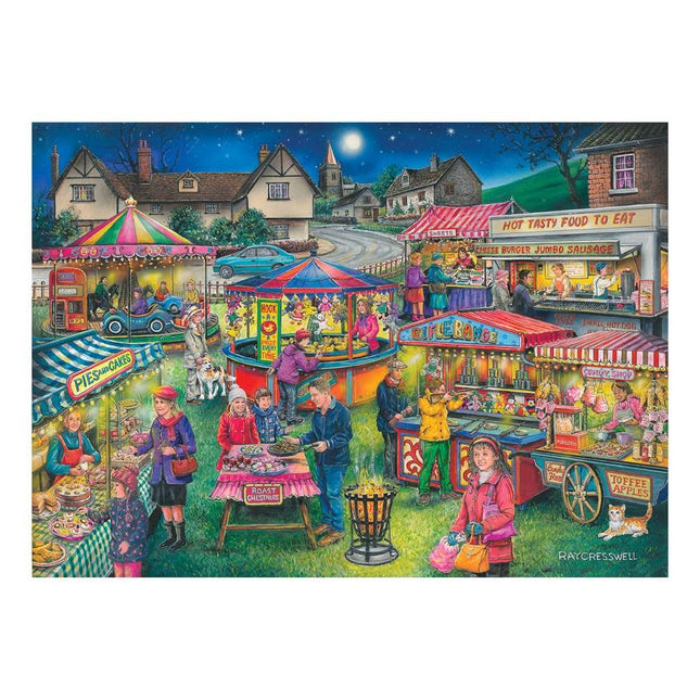 The House of Puzzles Village Fayre Puzzel 500 XL Stukjes Find The Difference