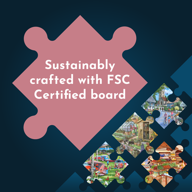 The House of Puzzles Village Fayre Puzzel 500 XL Stukjes Find The Difference