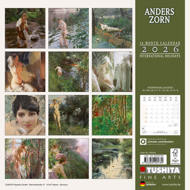 Tushita Anders Zorn Kalender 2026