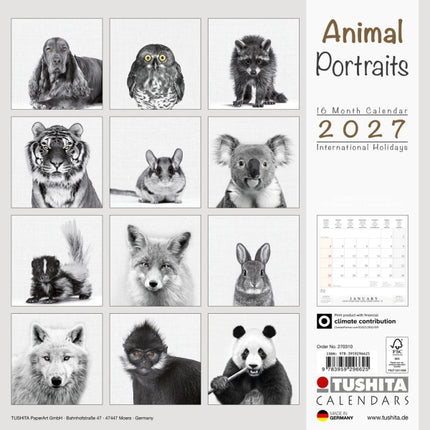Tushita Animal Portraits Kalender 2027