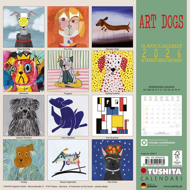 Tushita Art Dogs Kalender 2026