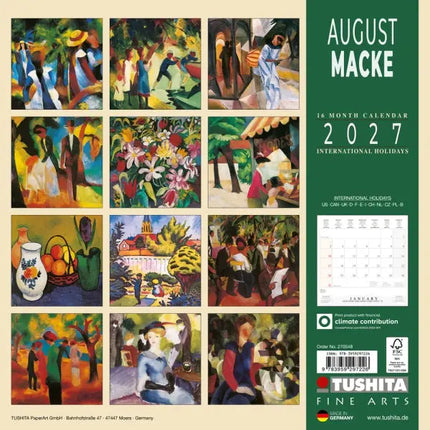 Tushita August Macke Kalender 2027