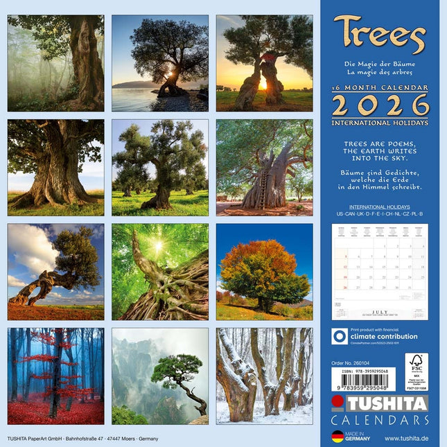 Tushita Bomen Kalender 2026