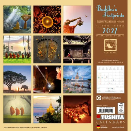 Tushita Buddhas Footprints Kalender 2027