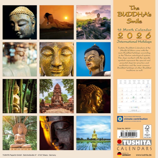Tushita Buddha's Smile Kalender 2026