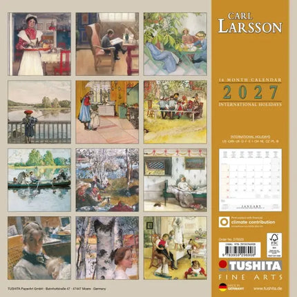 Tushita Carl Larsson Kalender 2027