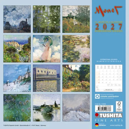 Tushita Claude Monet Kalender 2027