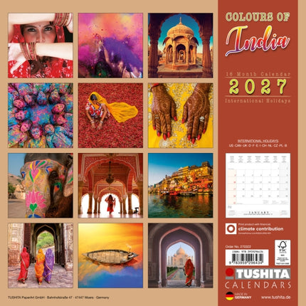 Tushita Colours of India Kalender 2027