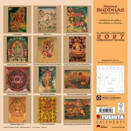 Tushita Female Buddhas Kalender 2027