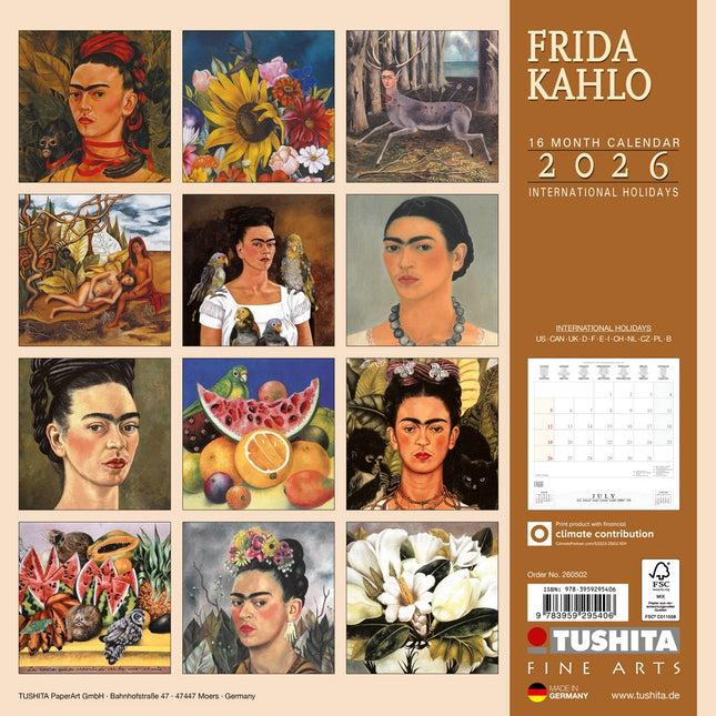 Tushita Frida Kahlo Kalender 2026