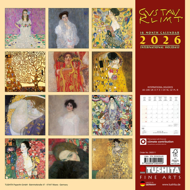 Tushita Gustav Klimt - Women Kalender 2026