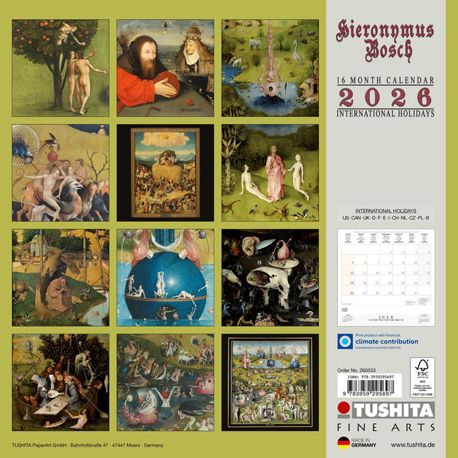Tushita Hieronymus Bosch Kalender 2026