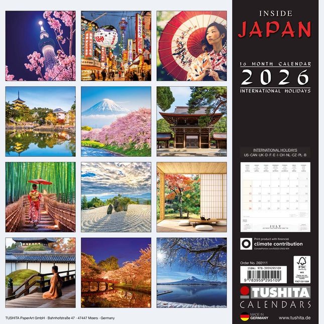 Tushita Inside Japan Kalender 2026