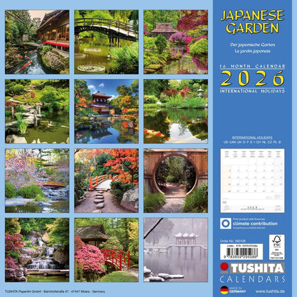 Tushita Japanese Garden Kalender 2027