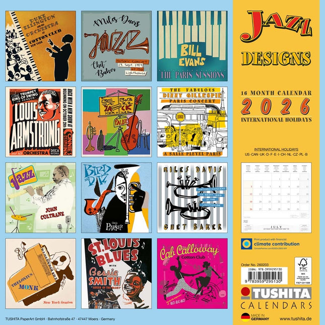 Tushita Jazz Designs Kalender 2026
