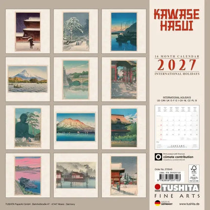 Tushita Kawase Hasui Kalender 2027