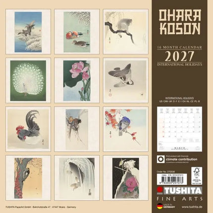 Tushita Ohara Koson Kalender 2027