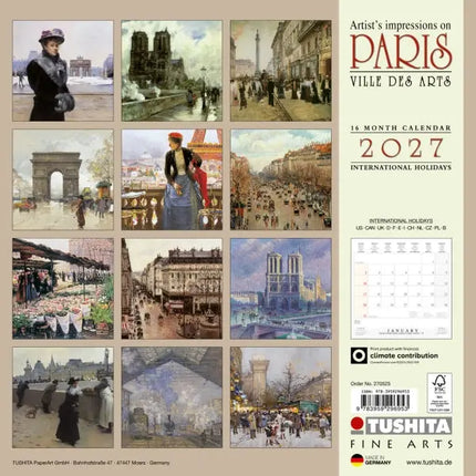 Tushita Paris – Ville des Arts Kalender 2027