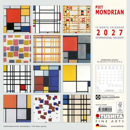 Tushita Piet Mondriaan Kalender 2027