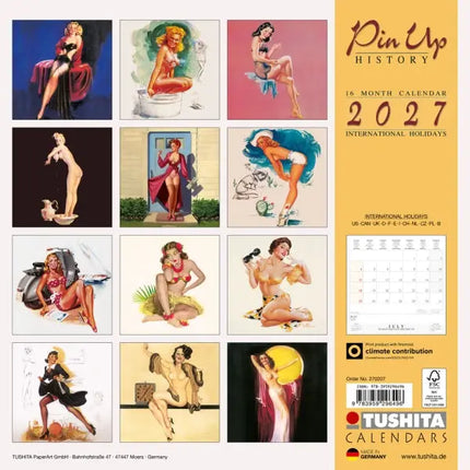 Tushita Pin Up History Kalender 2027