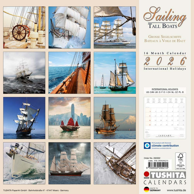 Tushita Sailing Kalender 2026