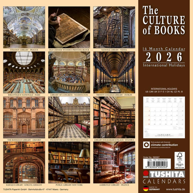 Tushita The Culture of Books Kalender 2026