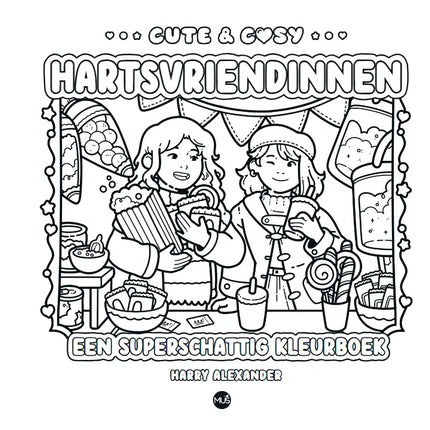 Uitgeverij MUS Cute & Cosy Hartsvriendinnen Kleurboek