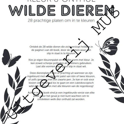 Uitgeverij MUS Kleur & Onthul: Wilde Dieren