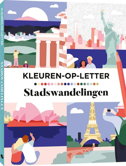 Uitgeverij MUS Kleuren op Letter Kleurboek Stadswandelingen