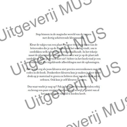 Uitgeverij MUS Kleuren Op Letter Tropische Werelden