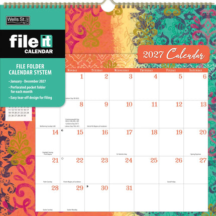 Wells st. by Lang Bohemian File It Kalender 2026