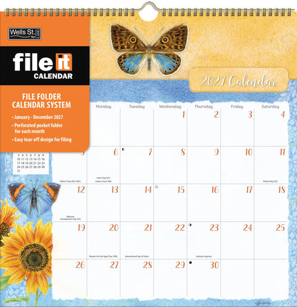 Wells st. by Lang Butterflies File It Kalender 2026