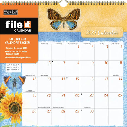 Wells st. by Lang Butterflies File It Kalender 2027