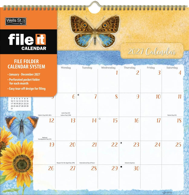 Wells st. by Lang Butterflies File It Kalender 2027