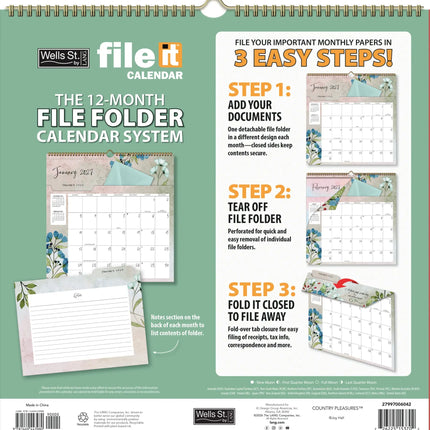 Wells st. by Lang Country Pleasures File It Kalender 2026