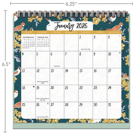 Wells st. by Lang Flora and Fauna Easel Desk Kalender 2026
