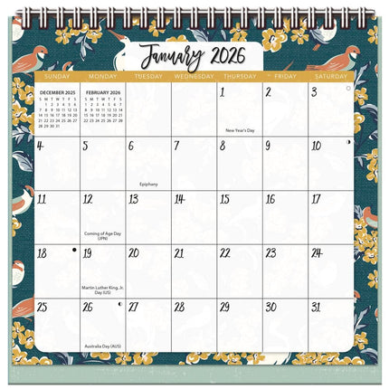 Wells st. by Lang Flora and Fauna Easel Desk Kalender 2026