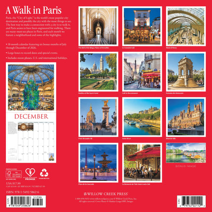Willow Creek A Walk in Paris Kalender 2027