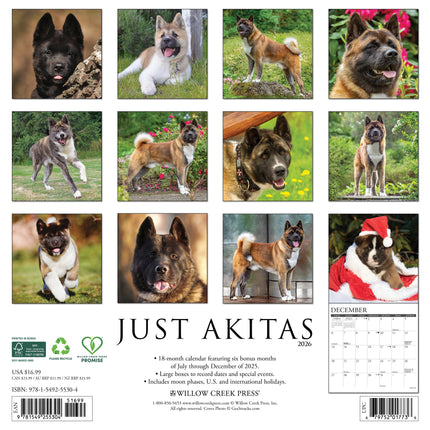 Willow Creek Akita Kalender 2026