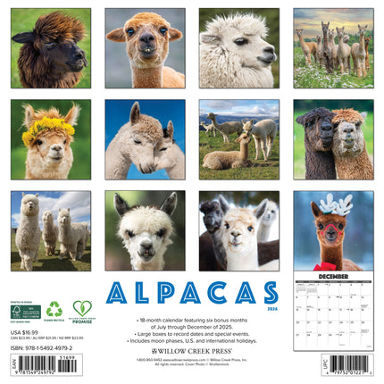 Willow Creek Alpacas Kalender 2026