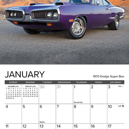 Willow Creek American Muscle Cars Kalender 2026 Mini