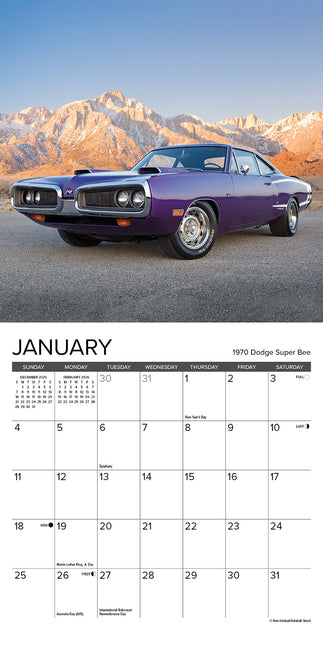 Willow Creek American Muscle Cars Kalender 2026 Mini