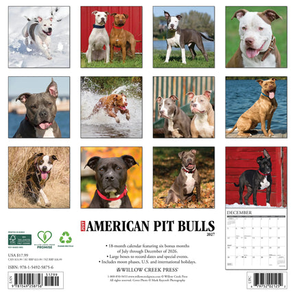 Willow Creek American Pit Bull Terrier Kalender 2027