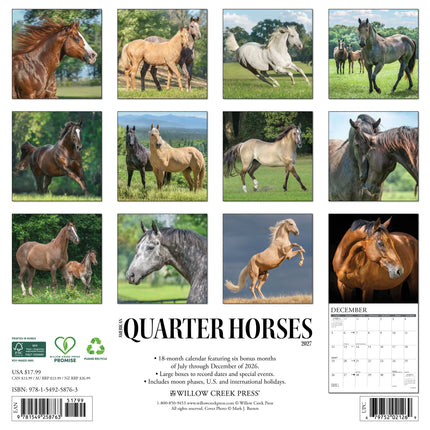 Willow Creek American Quarter Horse Kalender 2027