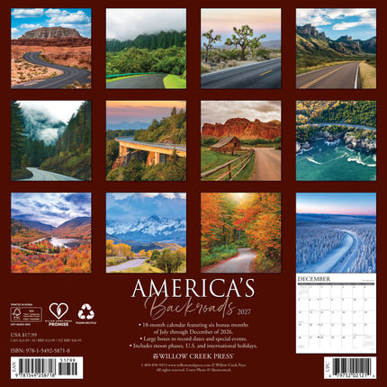 Willow Creek America's Backroads Kalender 2027