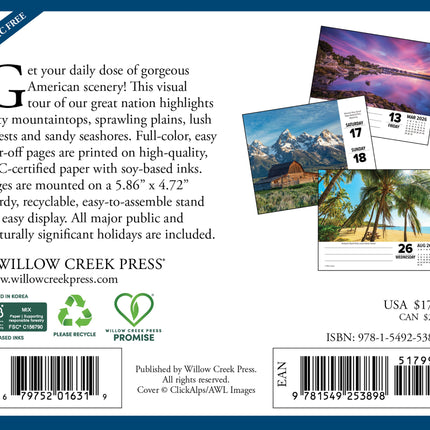 Willow Creek Amerika op  haar Mooist Scheurkalender 2026 Boxed