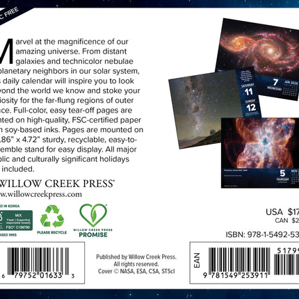 Willow Creek Astronomie Scheurkalender 2026 Boxed